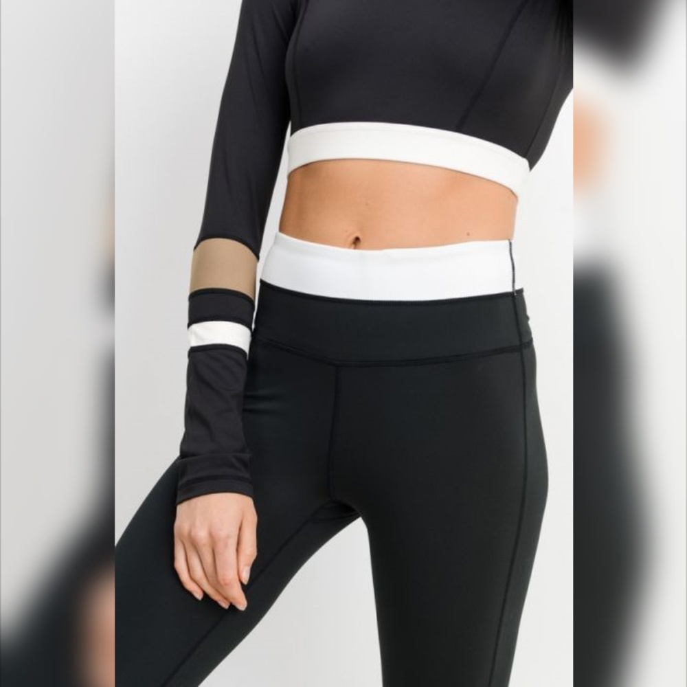 Half n Half Band Colorblock Highwaist Essential - Picture 3 of 7